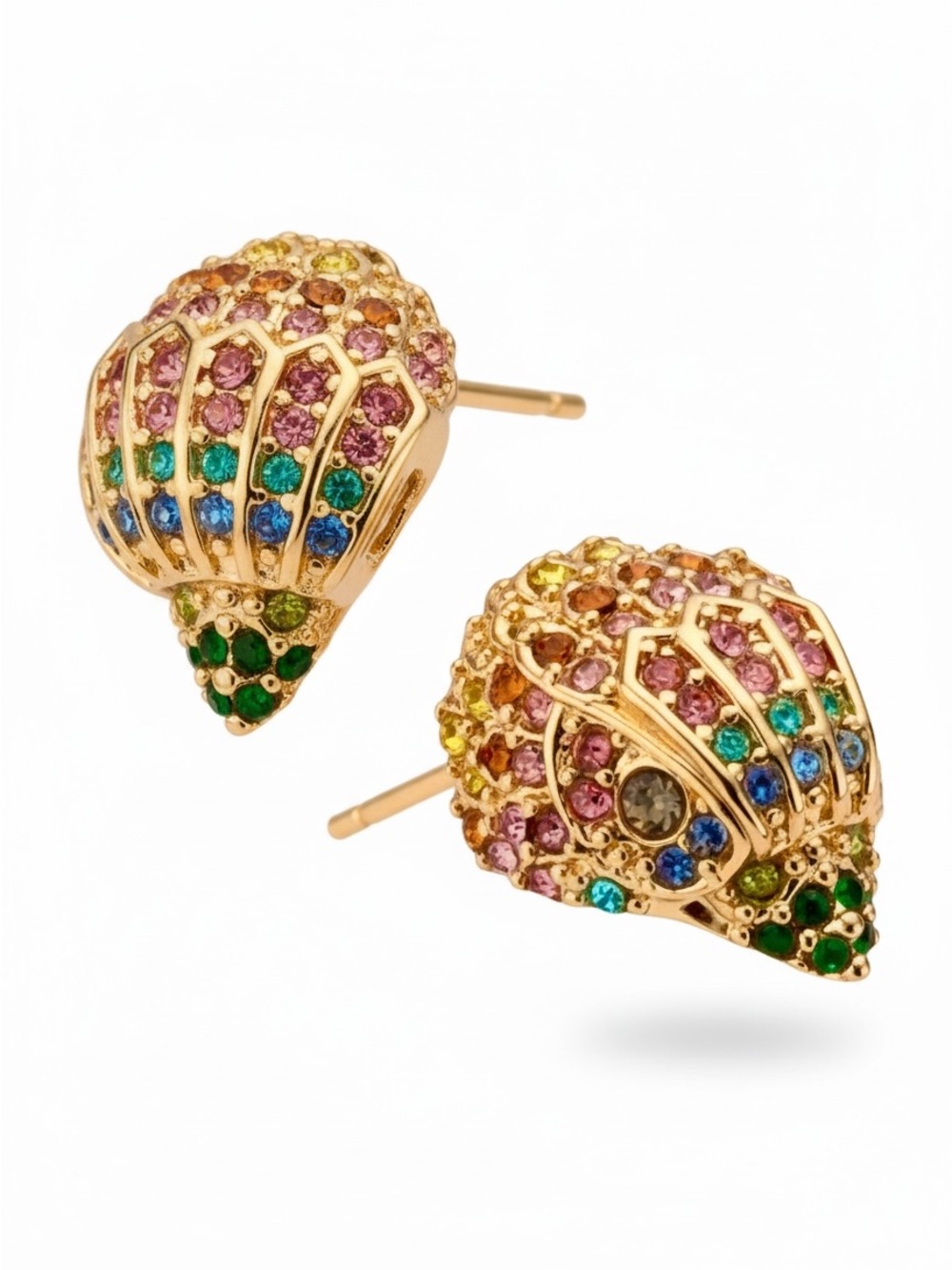 Kurt Geiger Eagle Multicolor Pave Stud Earrings